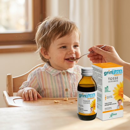 Aboca Grintuss Pediatric Cough Syrup Kids 1+ – Dry &amp; Productive Cough – 4.46 fl oz (132 ml)