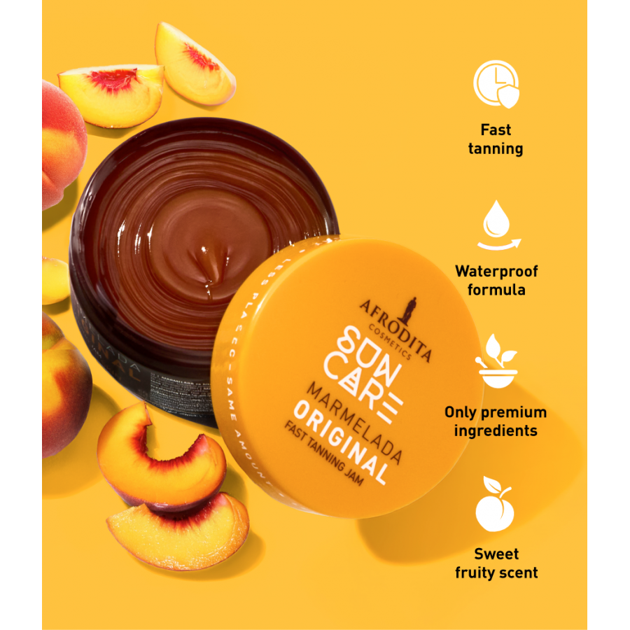 Afrodita Sun Care Marmelada Original Fast Tanning Jam – 6.76 fl oz (200 ml)