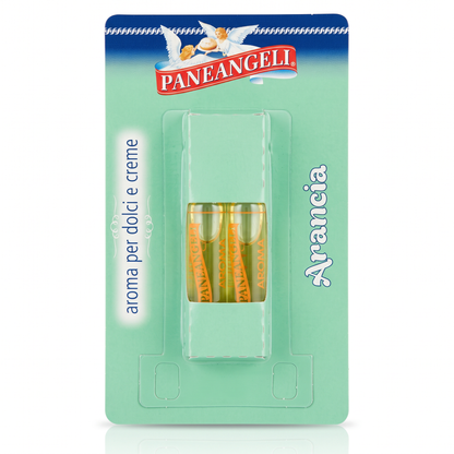 Paneangeli Orange Flavoring for Cakes &amp; Creams – 2 Vials, 0.14 fl oz