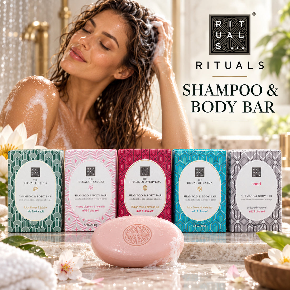Rituals Shampoo &amp; Body Bar 3.5 oz – 5 Variants