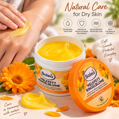Balea Calendula Intensive Skin Care Cream for Dry Skin – Face &amp; Body, 8.45 fl oz (250 ml)