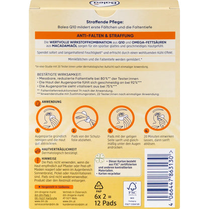 Balea Q10 Anti-Wrinkle Eye Pads 12 Pads