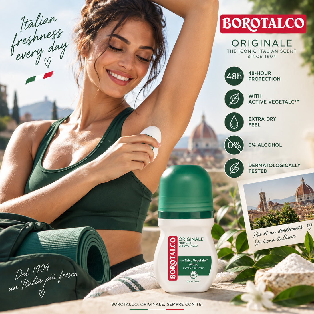 Borotalco Original Extra Dry Roll-On Deodorant – 1.69 fl oz