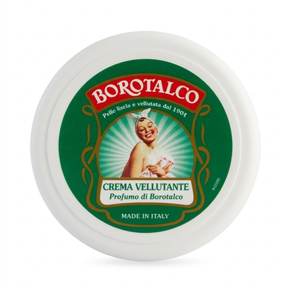 Borotalco Crema Vellutante Body Cream – Original Borotalco Scent, 5.07 fl oz (150 ml), Italy