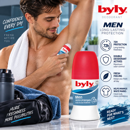 Byly Men 72h Long-Lasting Roll-On – 1.69 fl oz