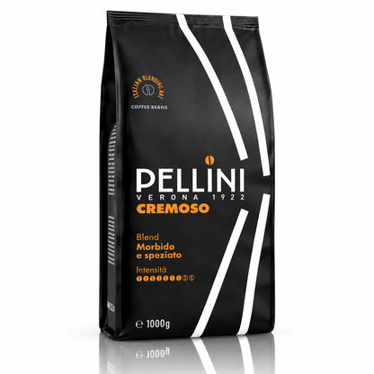 Pellini Cremoso Whole Bean Coffee – Smooth &amp; Spicy Italian Espresso Blend, Caramel &amp; Hazelnut Notes, 2.2 lb