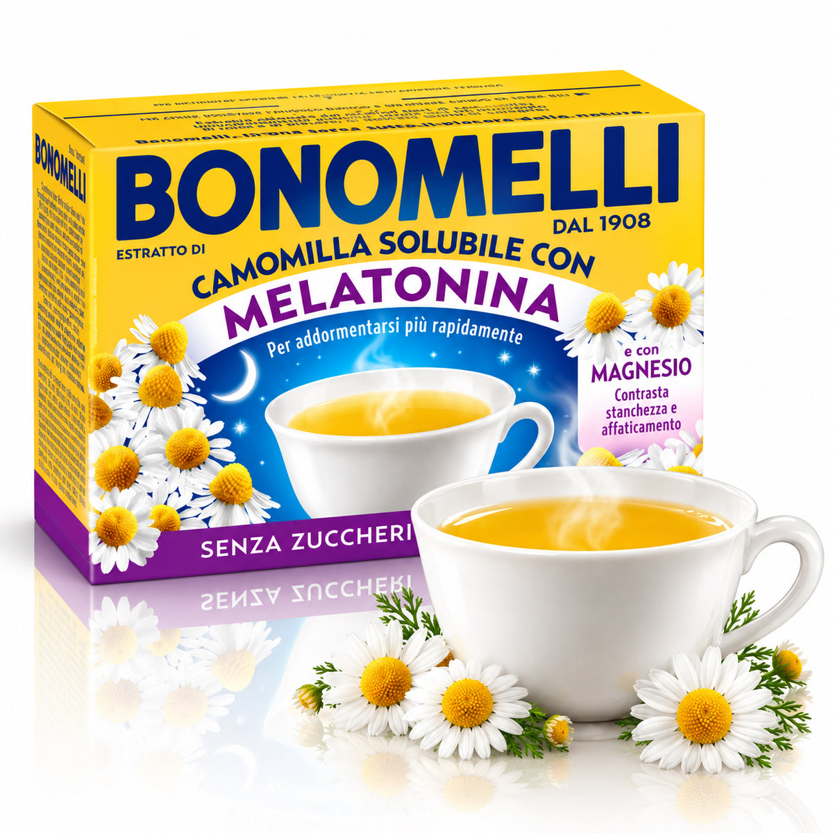 Bonomelli Chamomile with Melatonin &amp; Magnesium – 16 Sachets