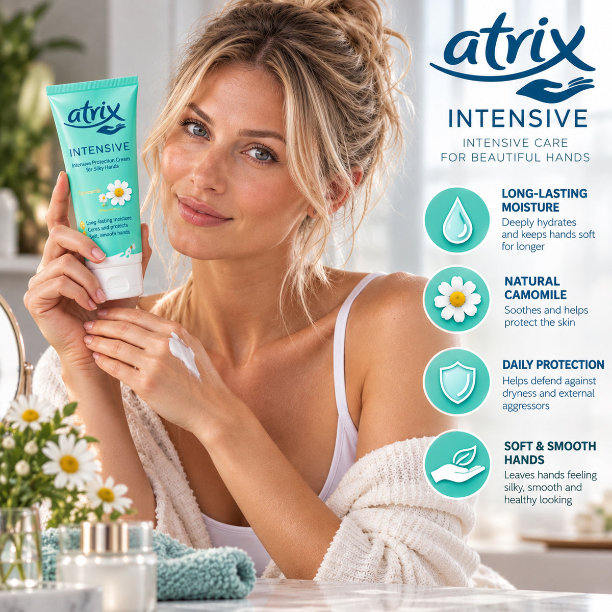 atrix Intensive Protective Hand Cream with Chamomile 3.4 fl oz