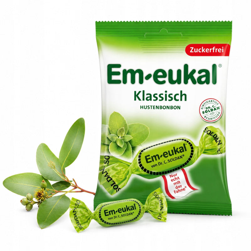 Em-eukal Classic Sugar-Free Eucalyptus Menthol Drops – 2.6 oz