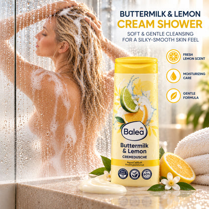 Balea Buttermilk &amp; Lemon Cream Shower 10.1 fl oz