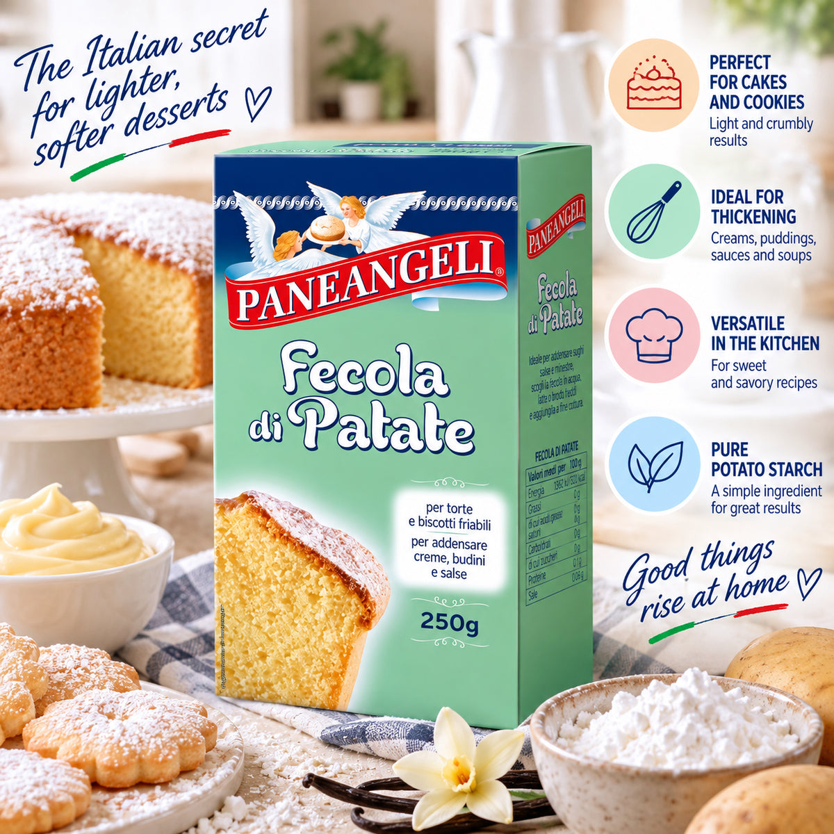 Paneangeli Potato Starch for Baking &amp; Cooking 8.82 oz