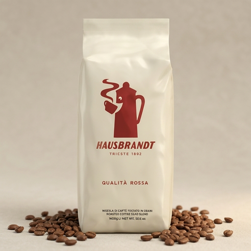 Hausbrandt Qualità Rossa Whole Bean Coffee – Arabica &amp; Robusta Blend, 1 kg (35.2 oz) – Italy