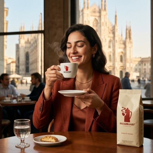 Hausbrandt Qualità Rossa Whole Bean Coffee – Arabica &amp; Robusta Blend, 1 kg (35.2 oz) – Italy