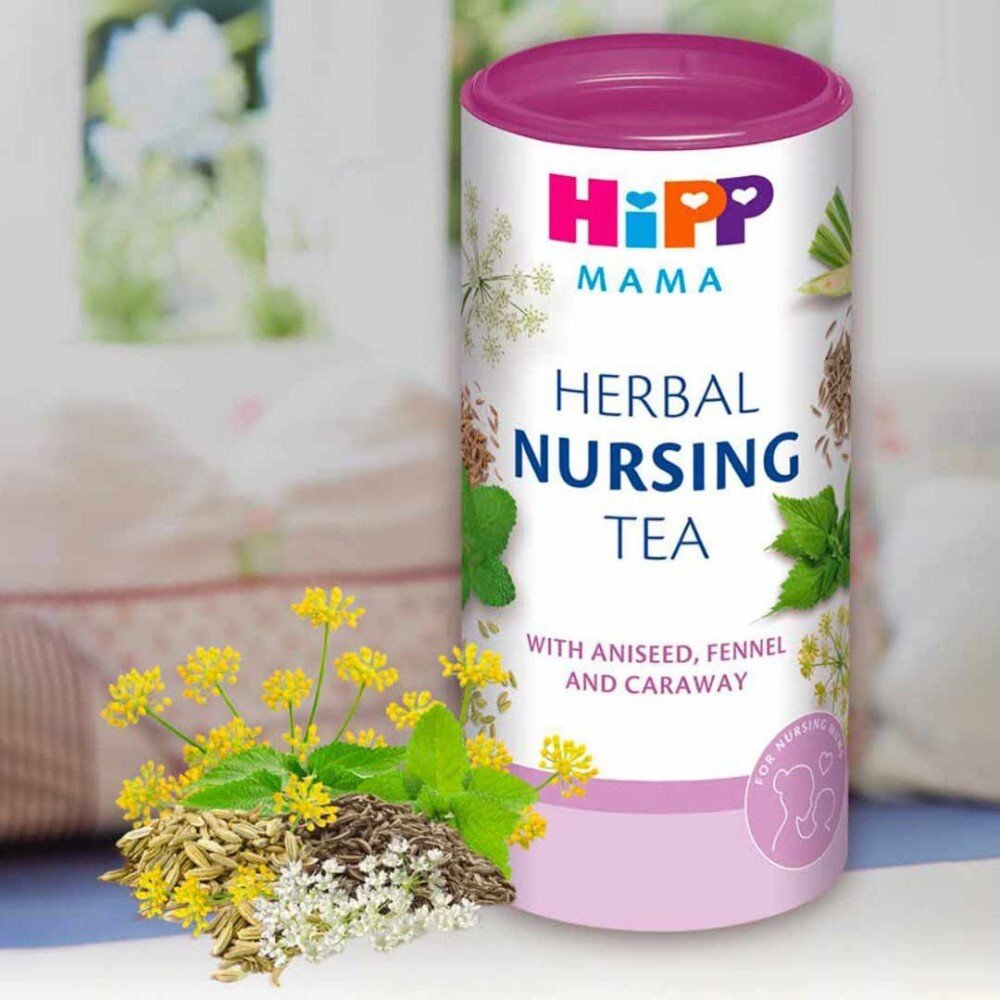 HiPP Mama Herbal Nursing Tea – Instant Herbal Tea with Aniseed, Fennel &amp; Caraway, 7.05 oz (200 g), 25 Servings