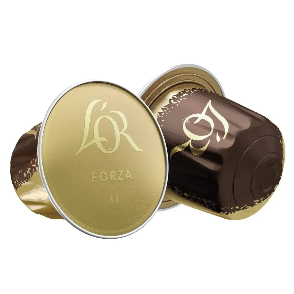 L’OR Espresso Forza Intensity 9 – 30 Aluminum Coffee Capsules for Nespresso
