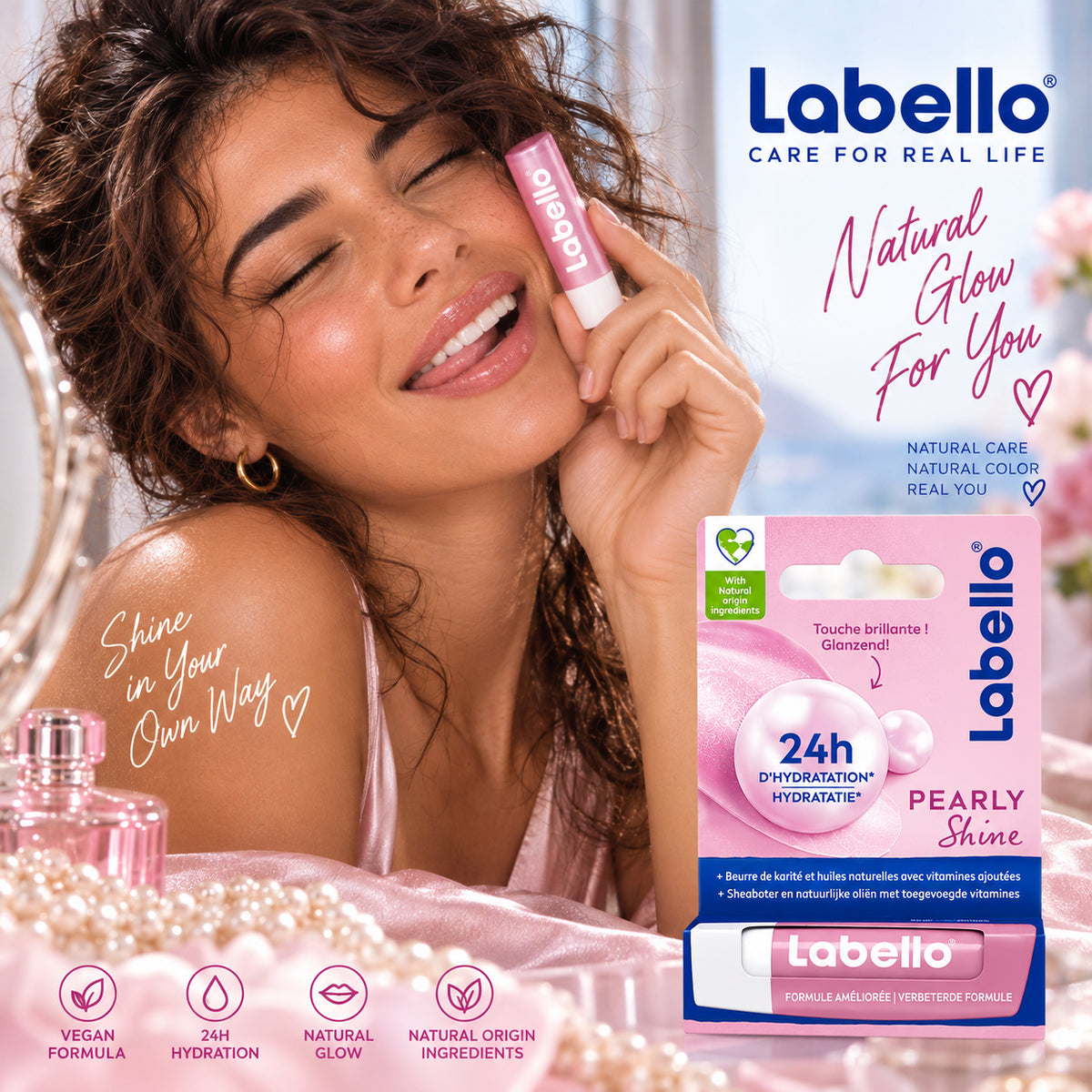 Labello Pearly Shine Lip Balm 0.17 oz