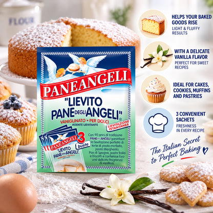 PANEANGELI Vanilla Baking Powder 3 Sachets 1.69 oz