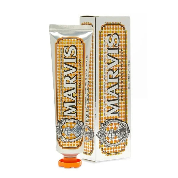 MARVIS Orange Blossom Bloom Toothpaste – Floral Citrus &amp; Mint, 4.0 oz (75 ml), Italy
