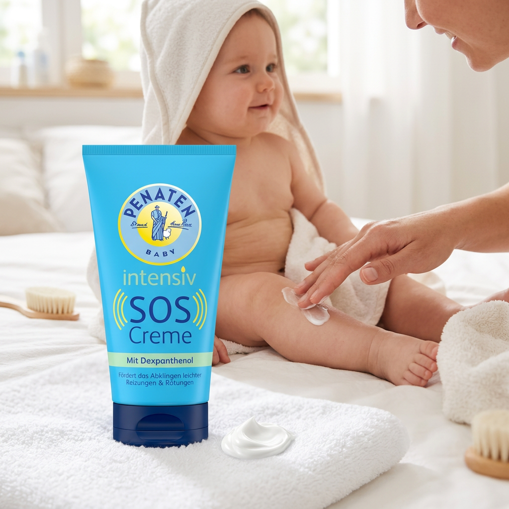 Penaten Intensiv SOS Cream with 4.3% Dexpanthenol – Fragrance Free, 2.54 fl oz (75 ml)