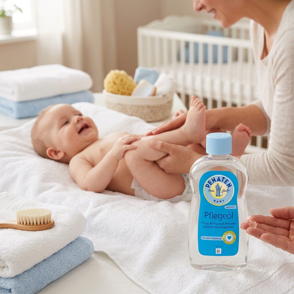 Penaten Baby Care Oil for Sensitive Skin – Pflegeöl, 16.9 fl oz (500 ml)