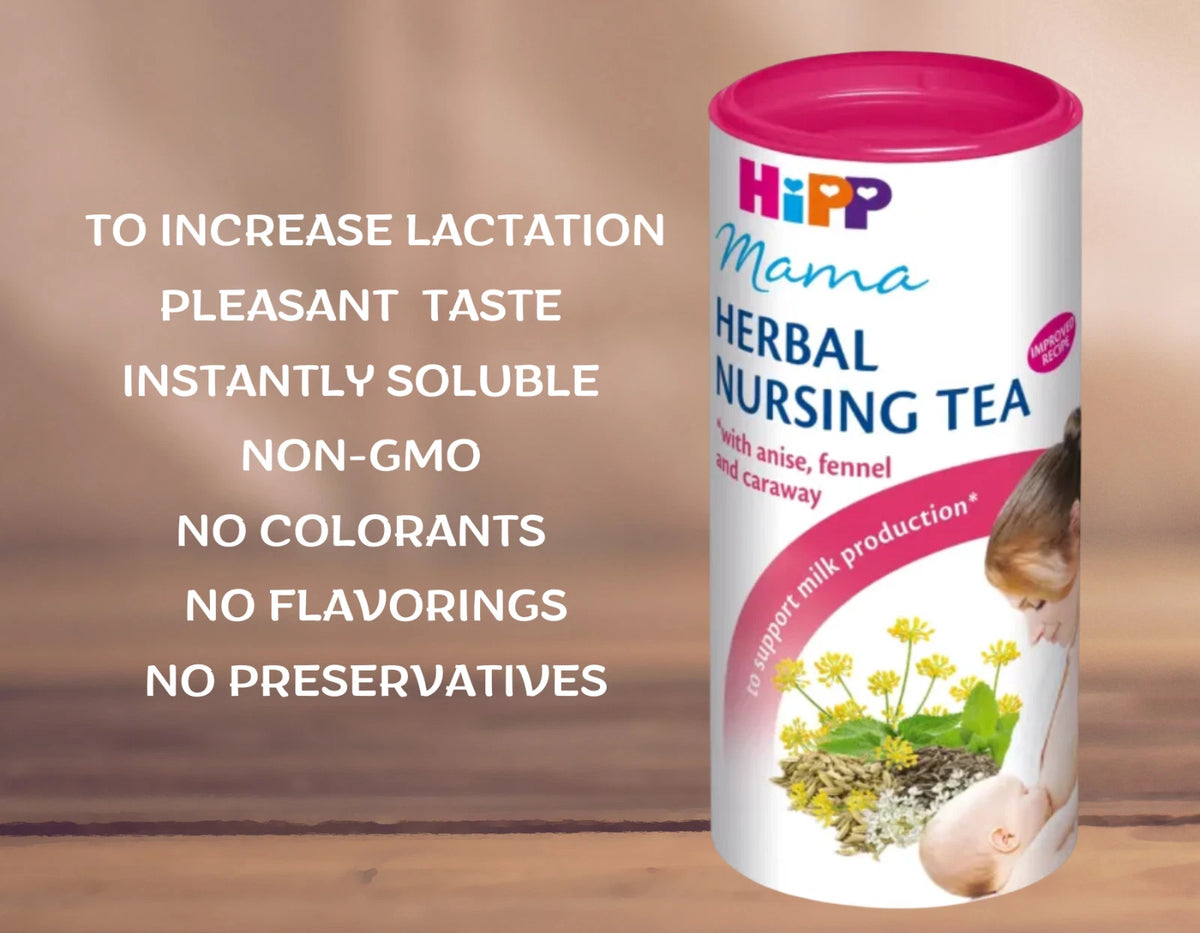 HiPP Mama Herbal Nursing Tea – Instant Herbal Tea with Aniseed, Fennel &amp; Caraway, 7.05 oz (200 g), 25 Servings