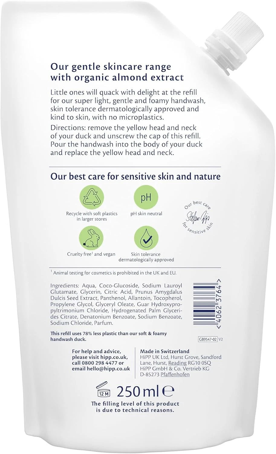 HiPP Babysanft Sensitive Foaming Wash Refill – 8.45 fl oz