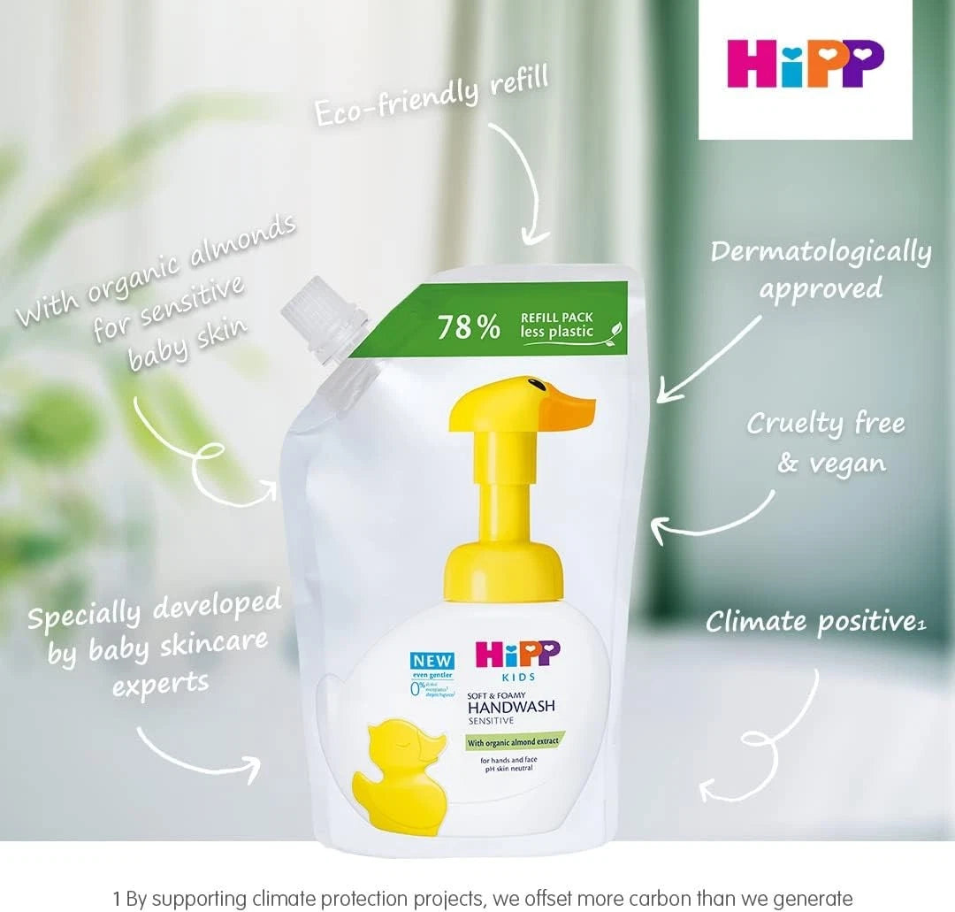 HiPP Babysanft Sensitive Foaming Wash Refill – 8.45 fl oz