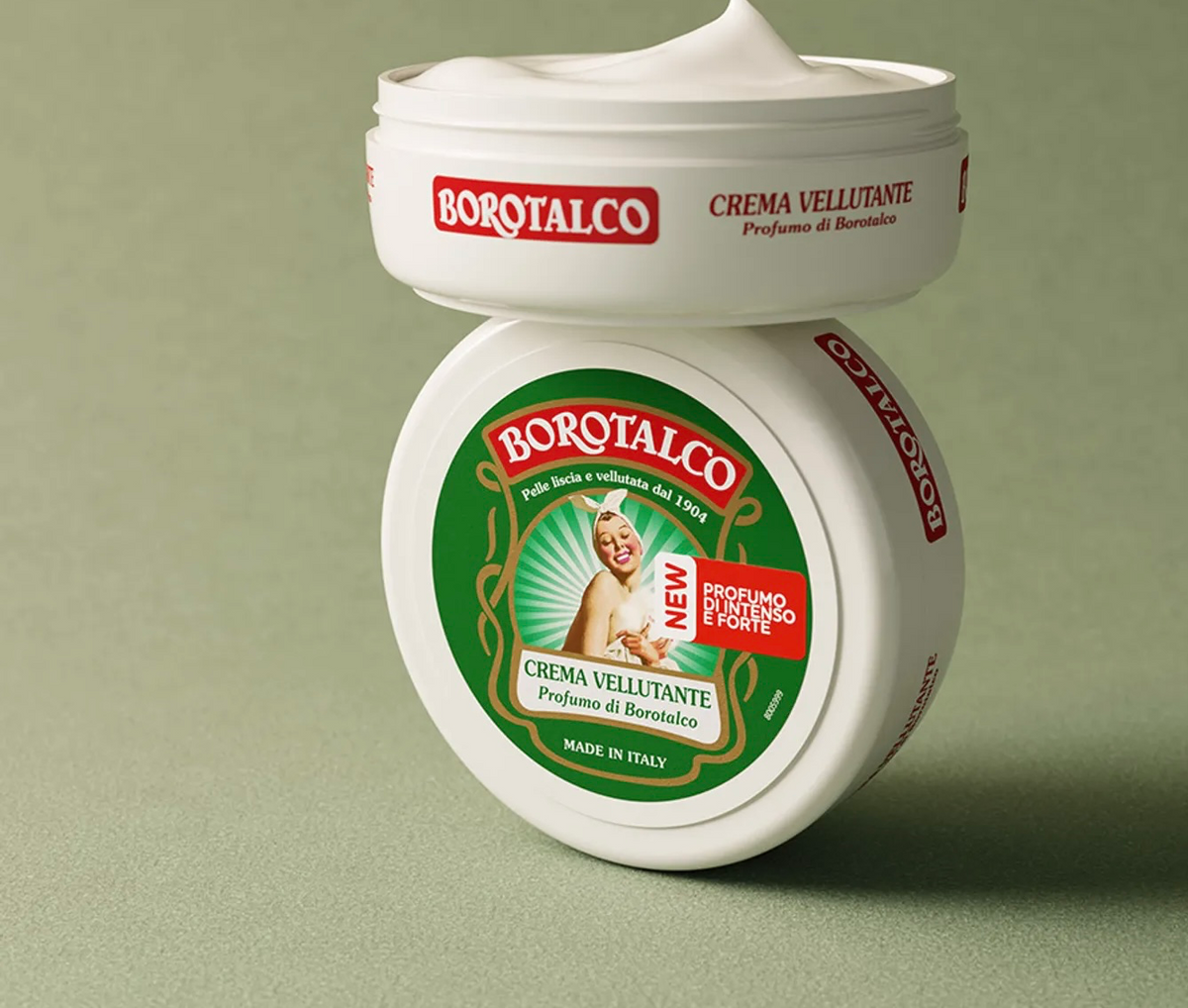 Borotalco Crema Vellutante Body Cream – Original Borotalco Scent, 5.07 fl oz (150 ml), Italy