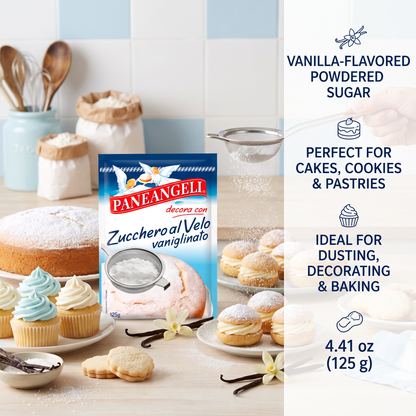 Paneangeli Vanilla Powdered Sugar for Baking &amp; Decorating 4.41 oz