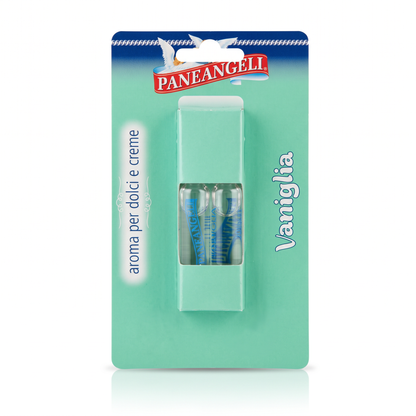 Paneangeli Vanilla Flavoring for Cakes &amp; Creams – 2 Vials, 0.14 fl oz