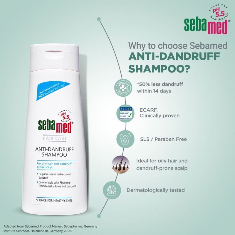 Sebamed Anti-Dandruff Shampoo Plus pH 5.5 – 6.76 fl oz