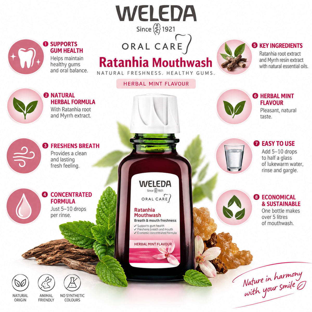 Weleda Ratanhia Mouthwash Concentrate 1.7 fl oz